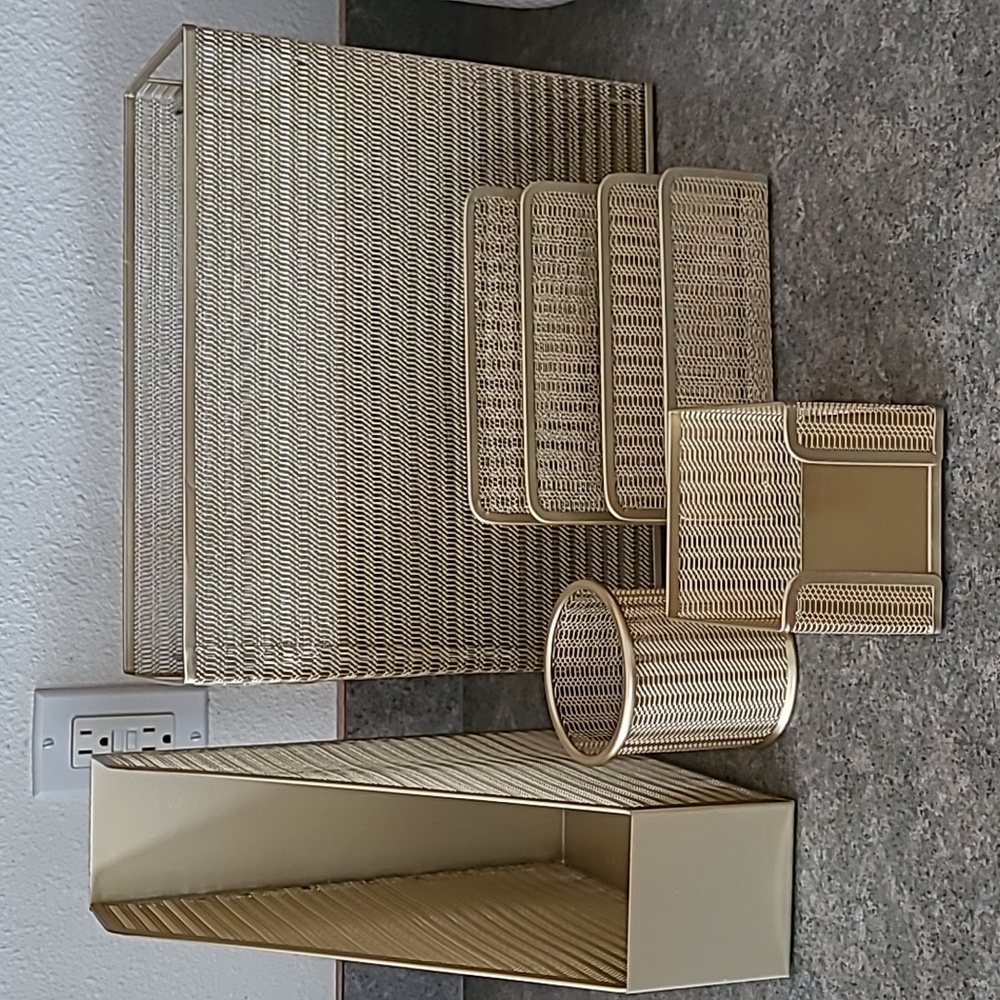 Gold Desk Organizers